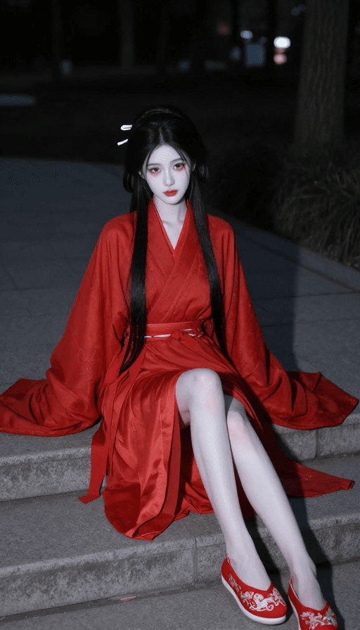 中国女性素材：红妆冷艳·夜色古韵
