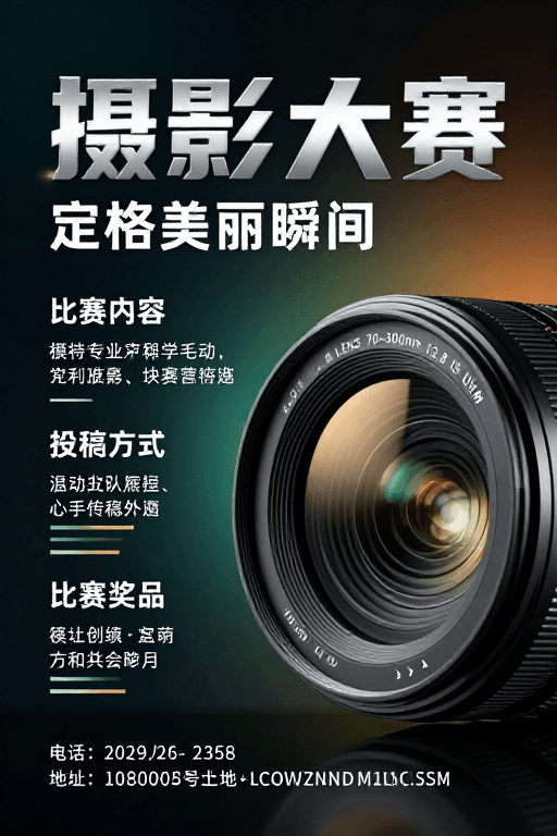 摄影大赛素材：光影艺术：2024摄影大赛官方视觉海报