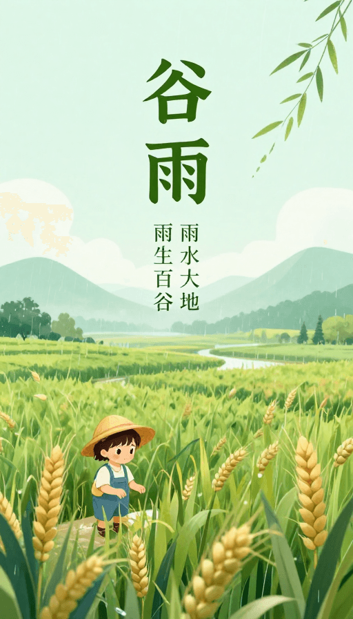 自然风景素材：谷雨时节：雨育百谷的生机画卷