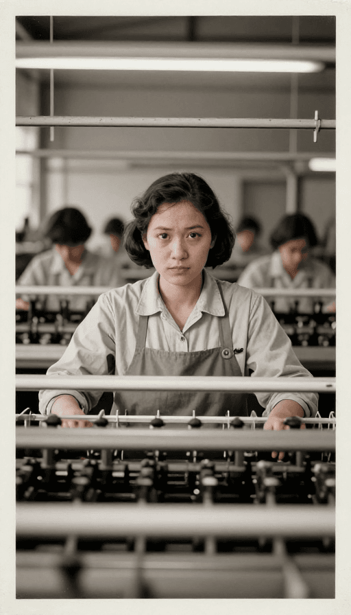 纪实摄影素材：80年代纺织女工：老照片中的工业记忆