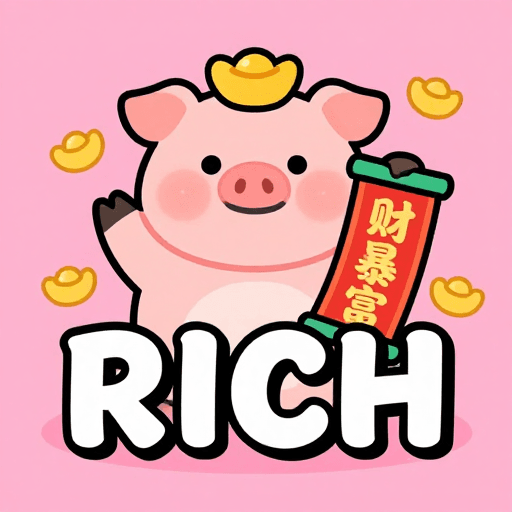 吉祥物设计素材：憨态小猪抱元宝，发财暴富立眼前！
