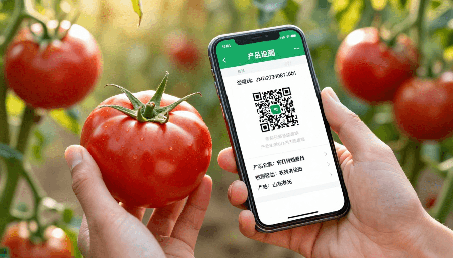 高清广告图素材：透明溯源：新鲜番茄品质见证
