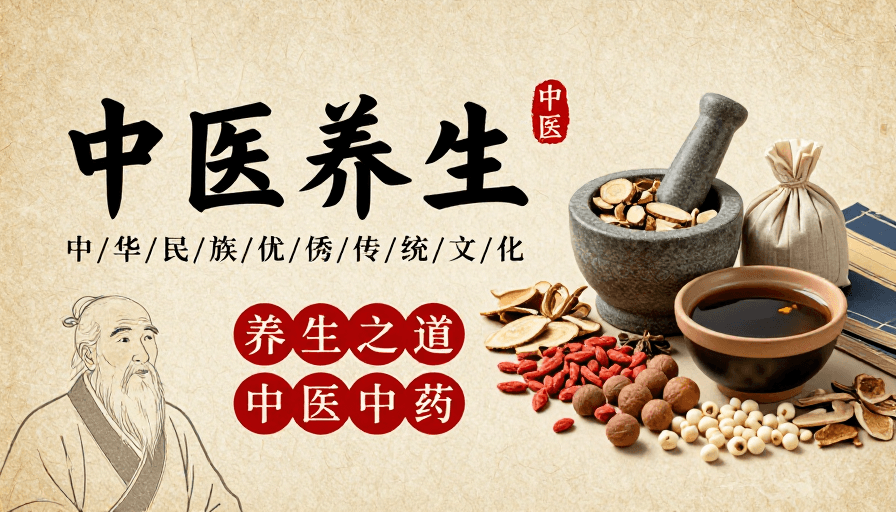 文化传承素材：古风中医养生文化宣传海报