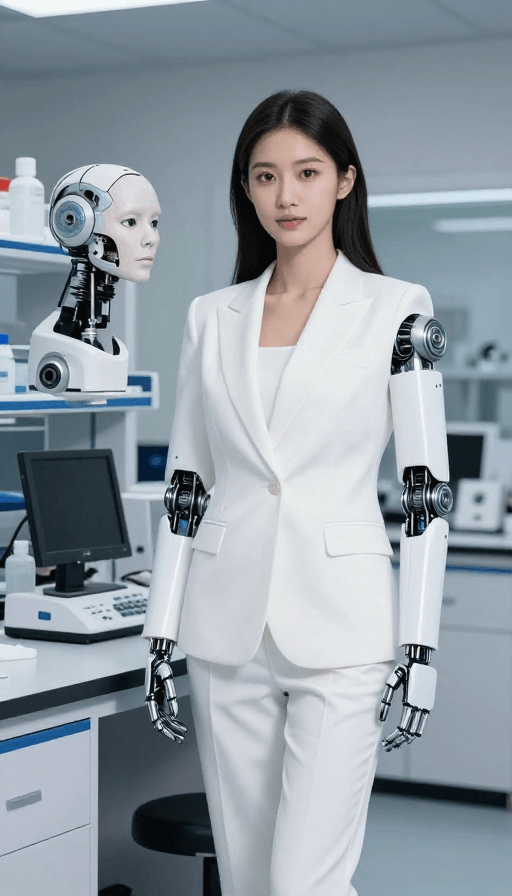 未来感素材：AI与医疗融合：未来医学科技实验现场