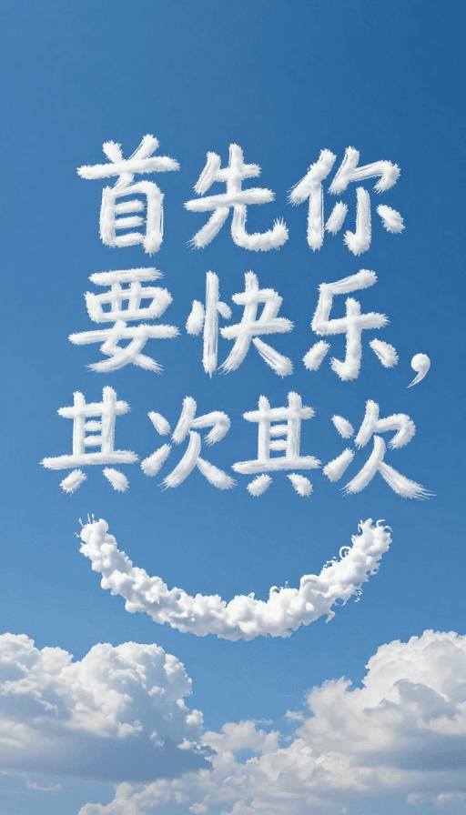 心灵慰藉素材：云绘笑脸：自然书法的欢乐启示