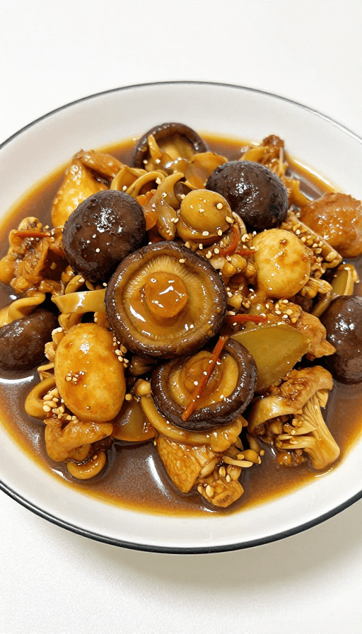 小鸡炖蘑菇素材：东北经典：小鸡炖蘑菇的美味呈现