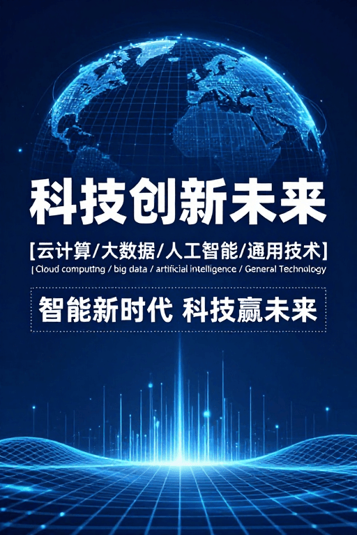 未来科技视觉盛宴：深蓝光影中的智能创新引领