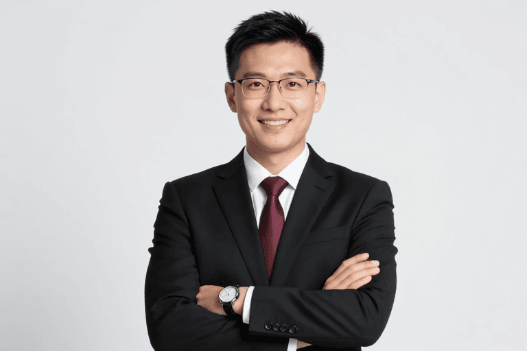 商务形象素材：商务精英：亚洲男士正装微笑特写