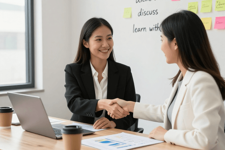 商务握手素材：职场携手·商务合作瞬间