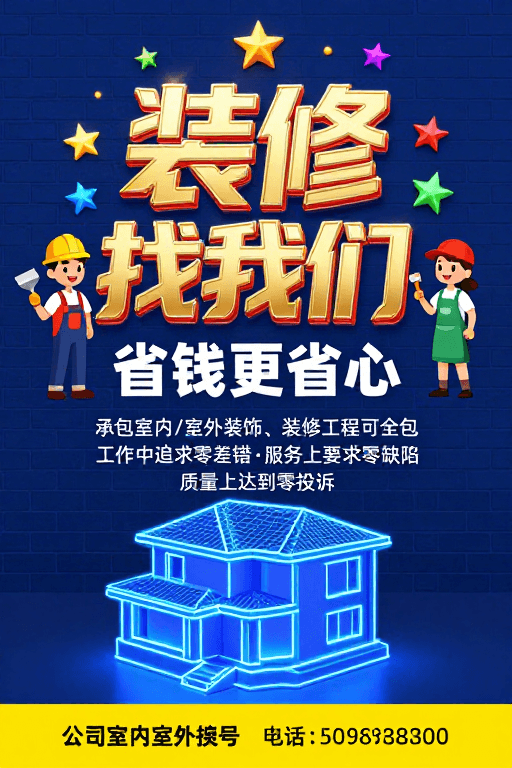 3D设计素材：装修找我们 现代专业设计 打造品质空间