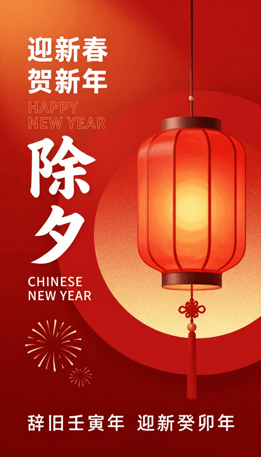 中国红素材：喜庆中国风新年贺岁海报设计