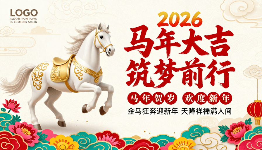 马年素材：2026马年中国风贺岁海报设计