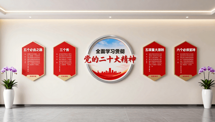 信息图表素材：党的二十大精神宣展示馆设计