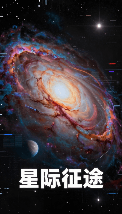 电影质感素材：星际征途：数字故障与动态星云的视觉重塑