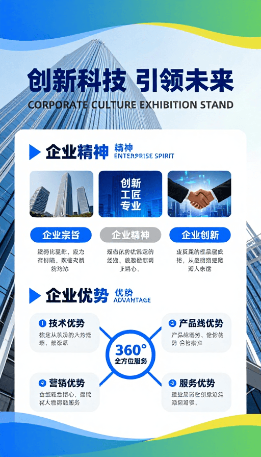 科技蓝素材：现代科技引领未来的企业宣传海报设计