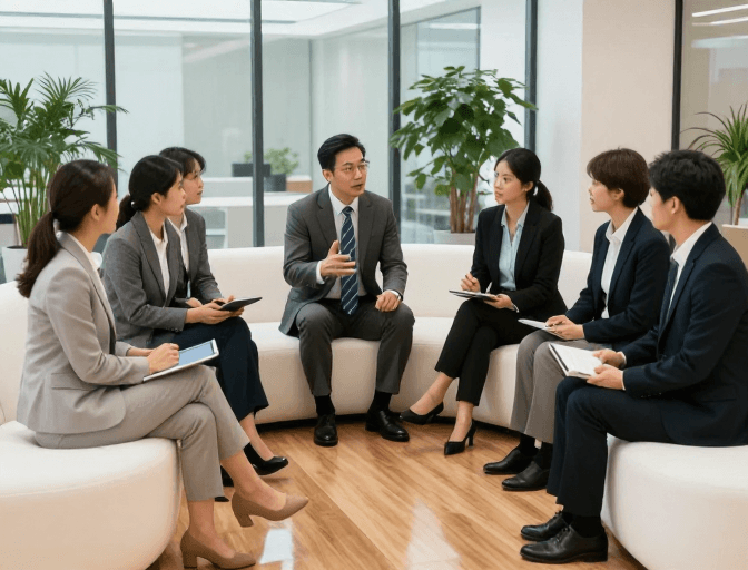企业培训素材：商务会议：亚洲团队高效协作场景