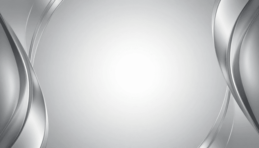 点阵纹理素材：极简银灰渐变科技感背景，金属曲线环绕留白设计
