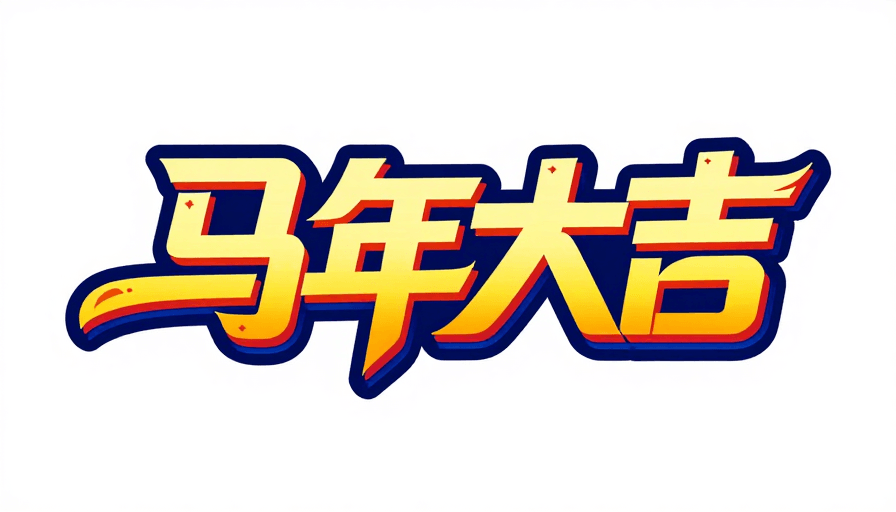 节日庆典素材：动感潮流马年大吉综艺标志设计