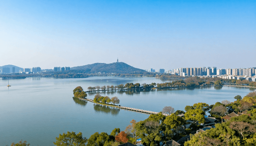 城市景观素材：武汉东湖：翠绿山水与人文交融的摄影佳作