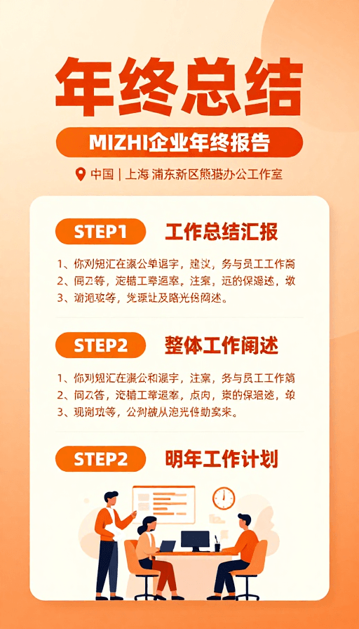 企业合作素材：年终总结报告：橙色渐变商务风企业展示