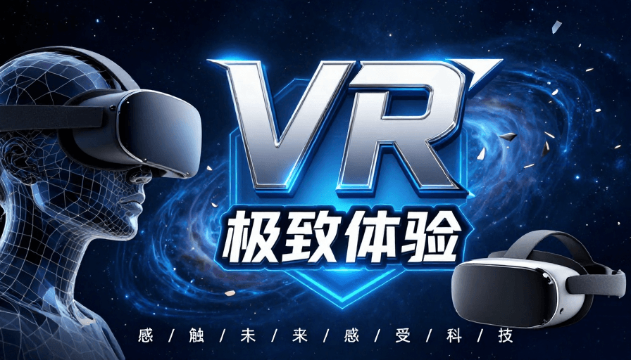 虚拟现实素材：未来VR沉浸体验：深空科技视觉震撼