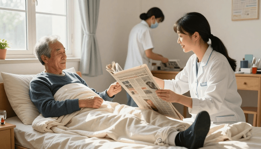 摄影写实素材：孝亲温情：阳光下的陪伴与守护