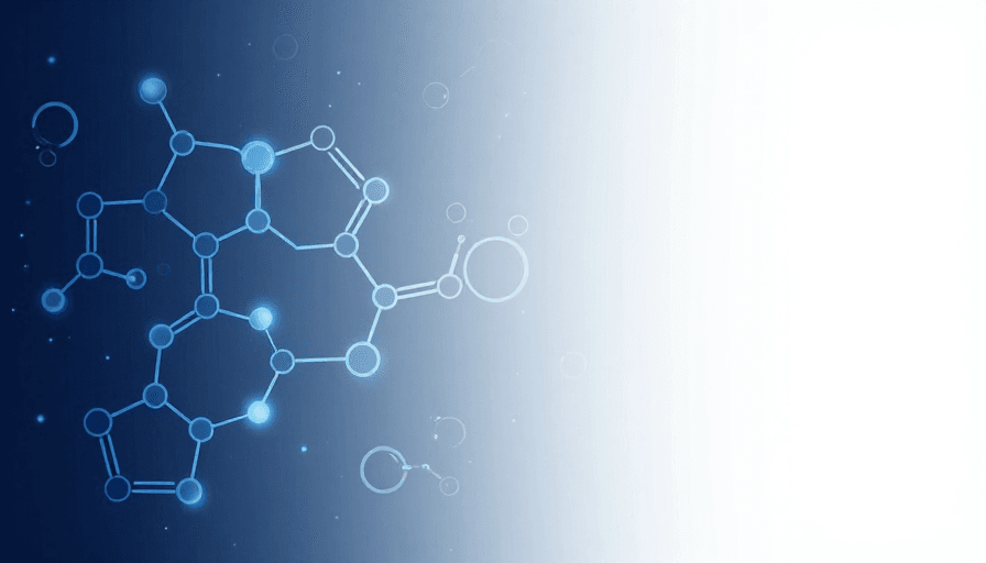 分子结构素材：科技蓝分子网络与数字未来感视觉