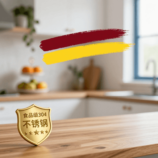 光影设计素材：现代厨房质感展示：品质与信赖