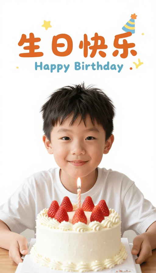 派对装饰素材：童心飞扬·快乐生日派对插画