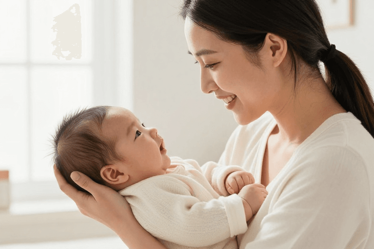 自然光素材：温馨母子凝视瞬间：高清暖光母婴摄影