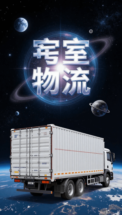 科幻插画素材：星际货运：探索未来的高效物流体系
