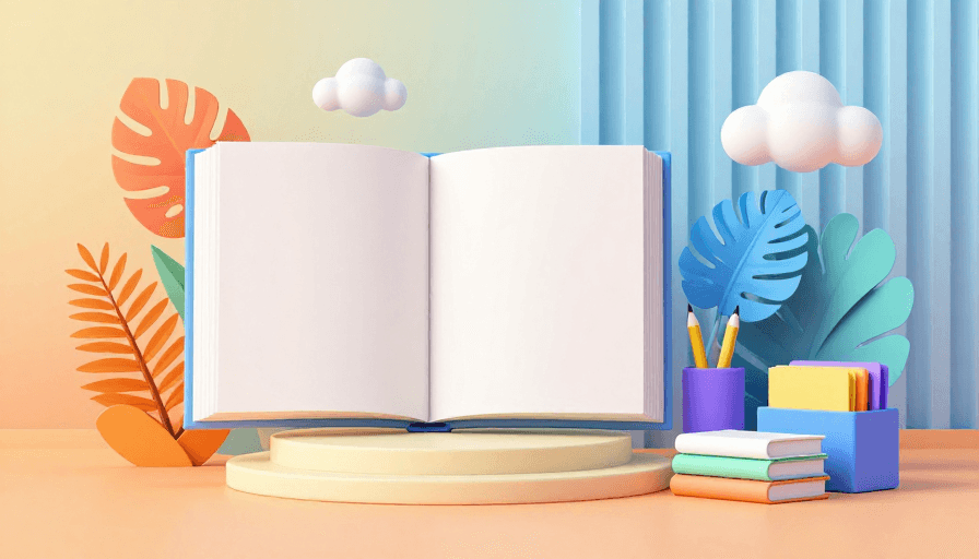 创意教育素材：清新创意：知性自然融合的3D插画世界
