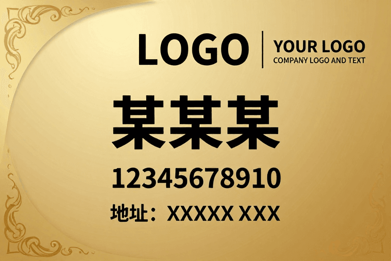 专业排版素材：金色奢华名片背景设计