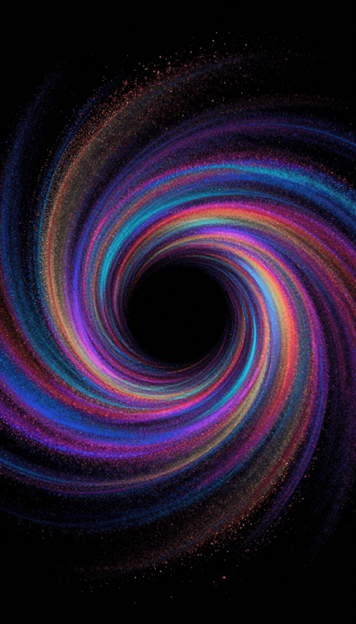 动态视觉素材：神秘粒子漩涡隧道带你穿越时空