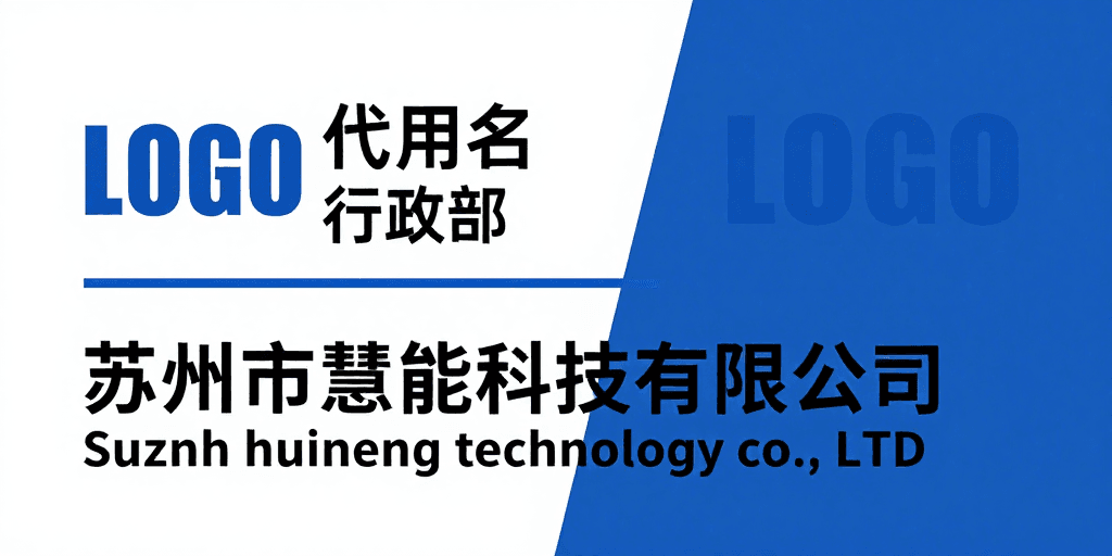 蓝白配色素材：现代简约商务风企业海报：蓝白高效展示