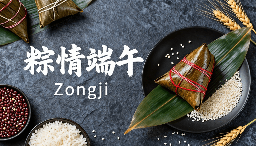 节日促销素材：粽香四溢：现代与传统交融的端午美食海报