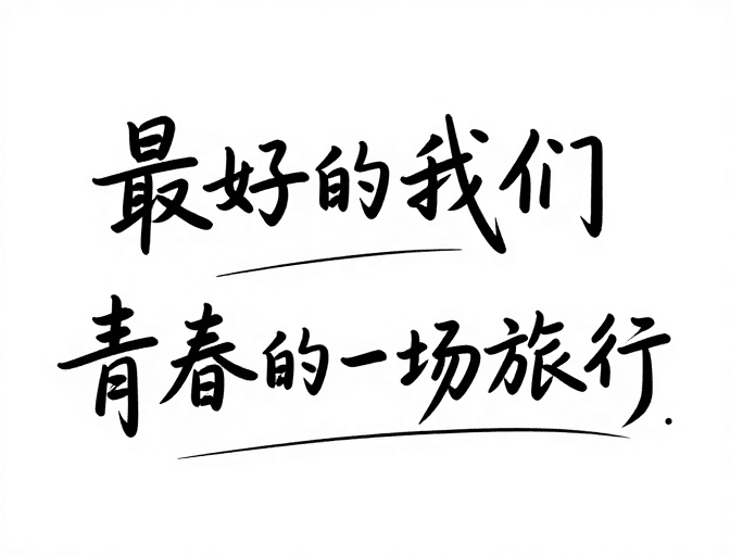 毕业海报素材：极简书法设计：青春与怀旧的最佳诠释