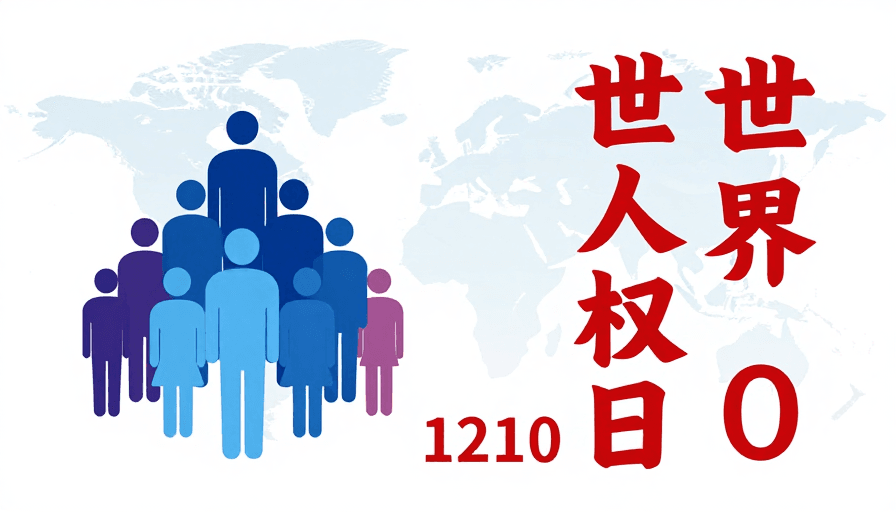 人文关怀素材：世界人权日公益海报：简约国际风设计