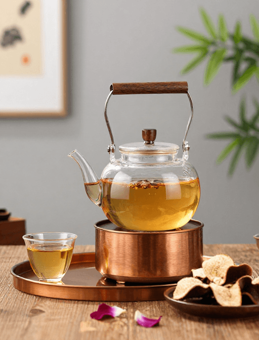 高硼硅玻璃茶壶素材：禅意生活：高硼硅茶壶与陈皮陈香的静谧时光