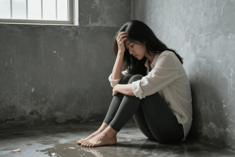 社会议题素材：疲惫中的微光：冷色调人像摄影