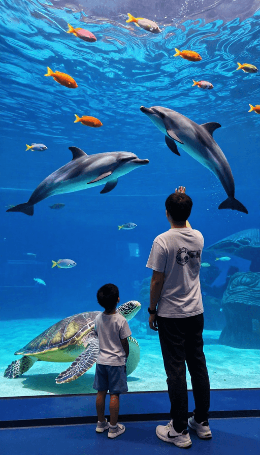 神秘海洋馆素材：神秘海洋馆：梦幻画卷中的生命奇迹之旅