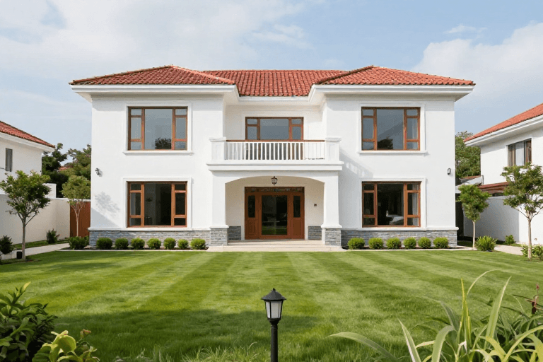 自然采光素材：现代双层别墅：纯净设计与自然光影的完美平衡