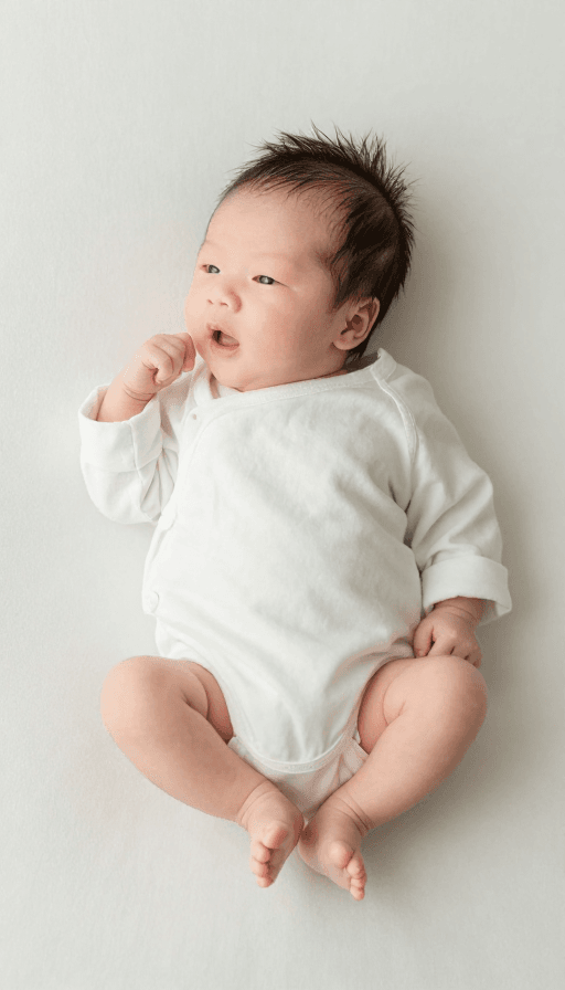 插画风格素材：满月小宝贝：温馨可爱的卡通形象