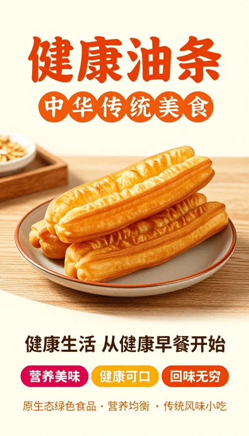 无添加食品素材：中华美味：健康油条唤醒现代早餐