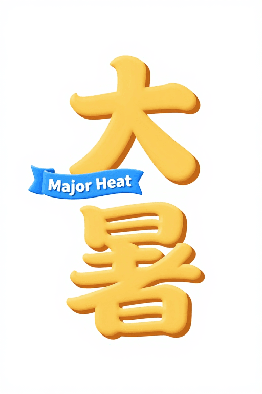 立体字体素材：创意立体大暑字 夏日清凉视觉盛宴