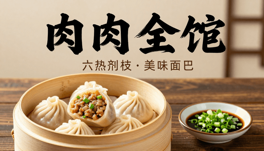 中式美食素材：匠心小笼·古韵新味