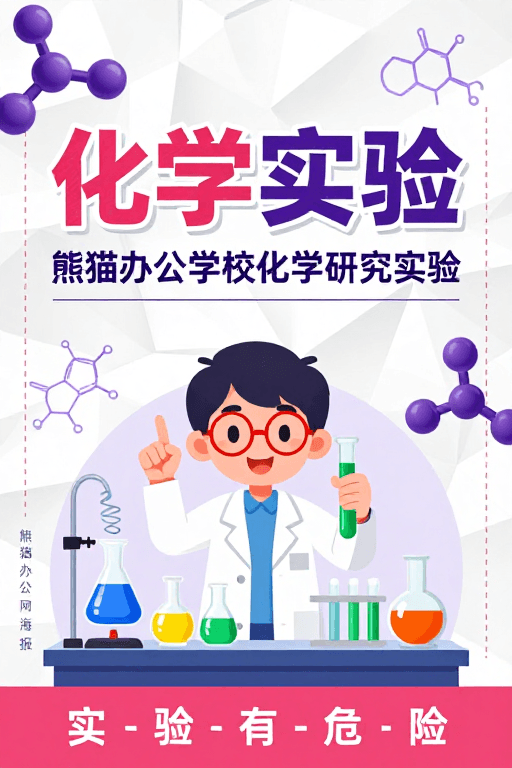 实验室场景素材：趣味化学实验：熊猫科学家的创意探索