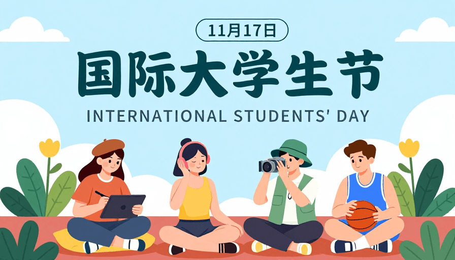 国际大学生节素材：国际大学生节：清新扁平插画展现青春活力