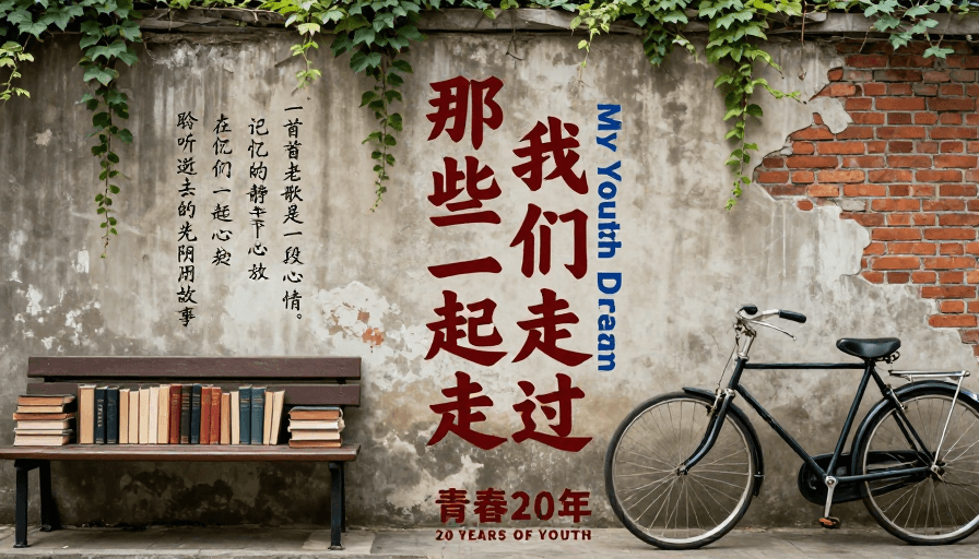 文艺设计素材：复古怀旧海报：重温青春时光的岁月记忆