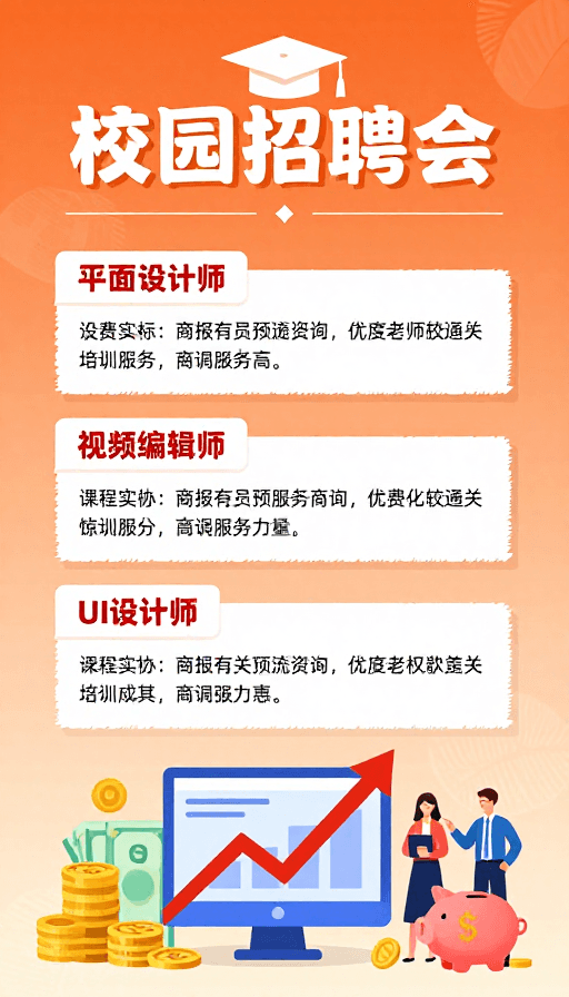 校园招聘会素材：橙韵校园招聘会：活力设计引领职业启航